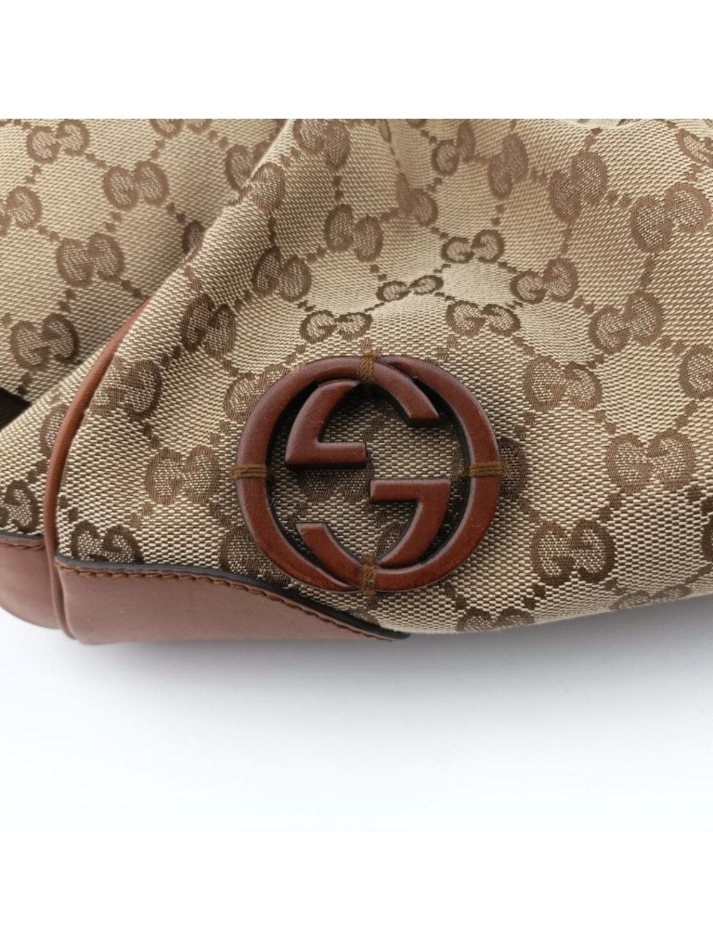 ★SOLD★ Gucci Interlocking GG Canvas Brown Handbag - Picture 14 of 15